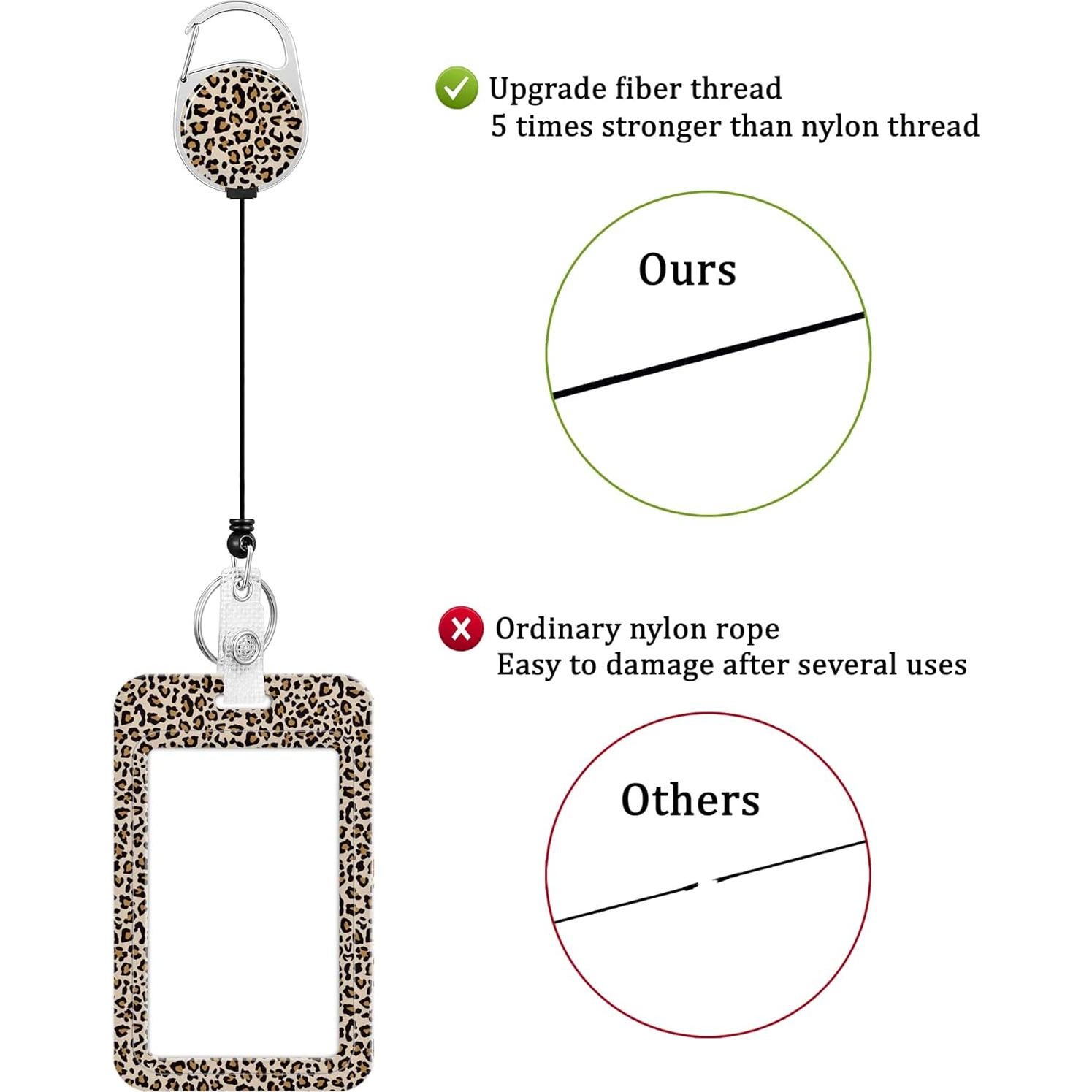 2 Portatarjetas Retráctiles COOKOOKY con Clip para ID 60 cm