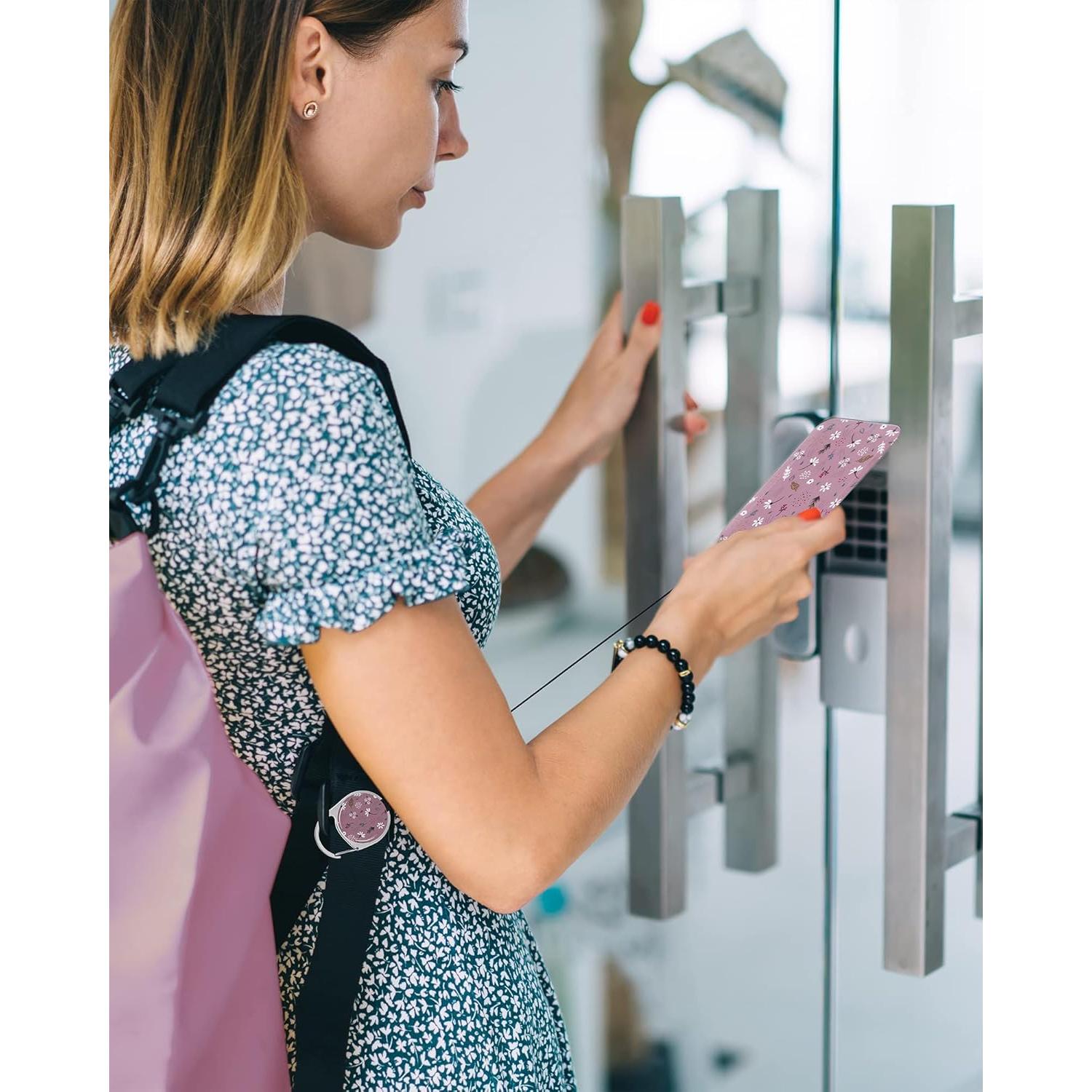 2 Portatarjetas Retráctiles COOKOOKY con Clip para ID 60 cm