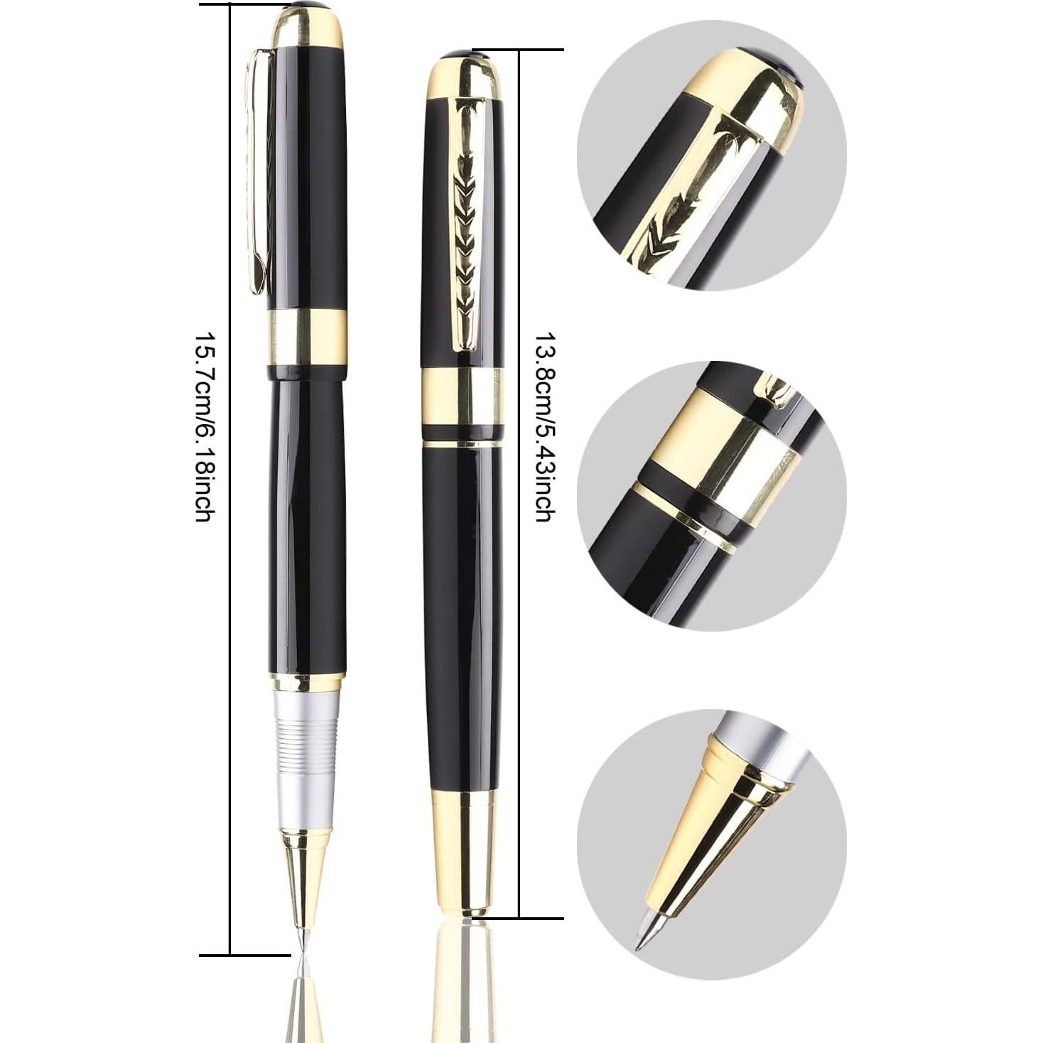 Bolígrafo de Lujo YIVONKA Negro 0.5mm Set de Regalo