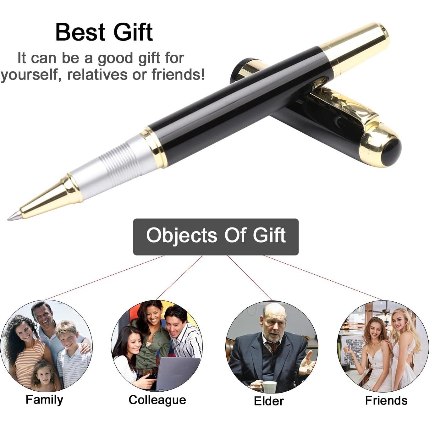 Bolígrafo de Lujo YIVONKA Negro 0.5mm Set de Regalo