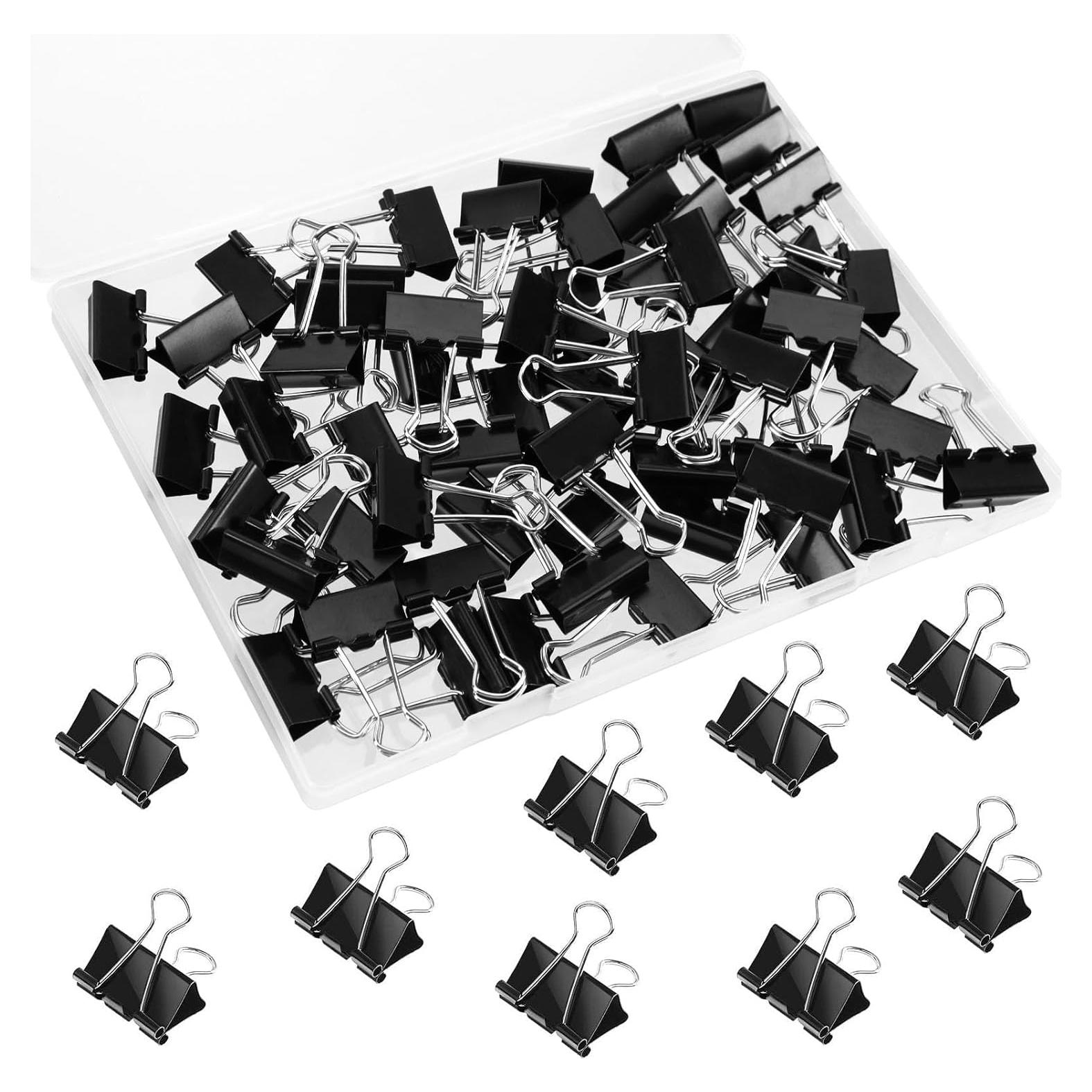 Clips de Carpeta SANNIX 42 Pcs 25mm Negros Acero Templado