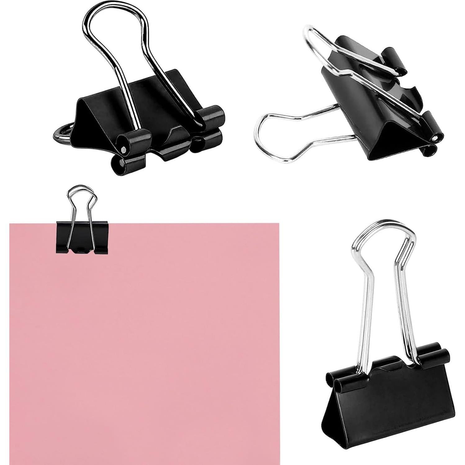 Clips de Carpeta SANNIX 42 Pcs 25mm Negros Acero Templado