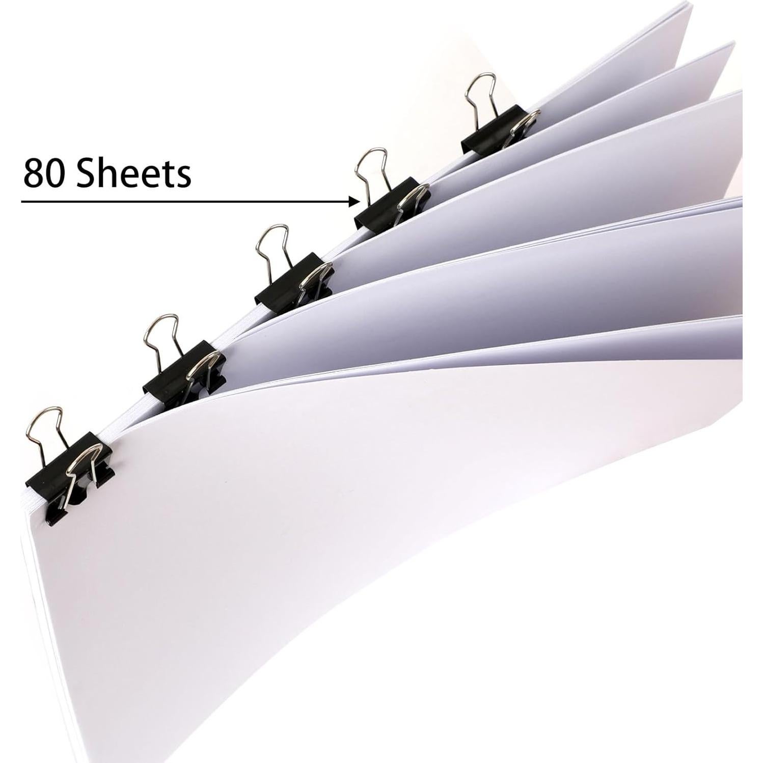 Clips de Carpeta SANNIX 42 Pcs 25mm Negros Acero Templado