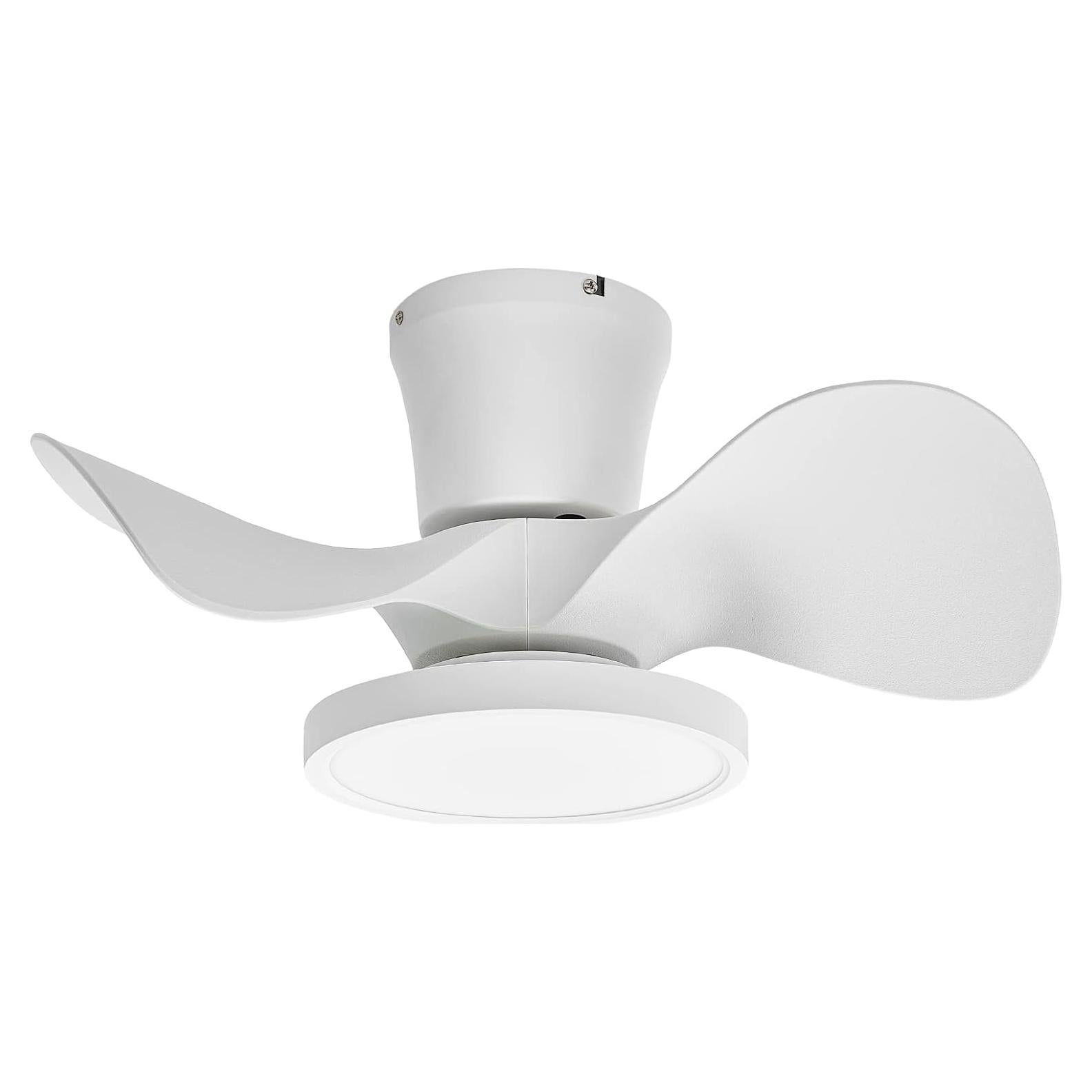 Ventilador de Techo Ocioc 22" Blanco con Luz LED y Control Remoto