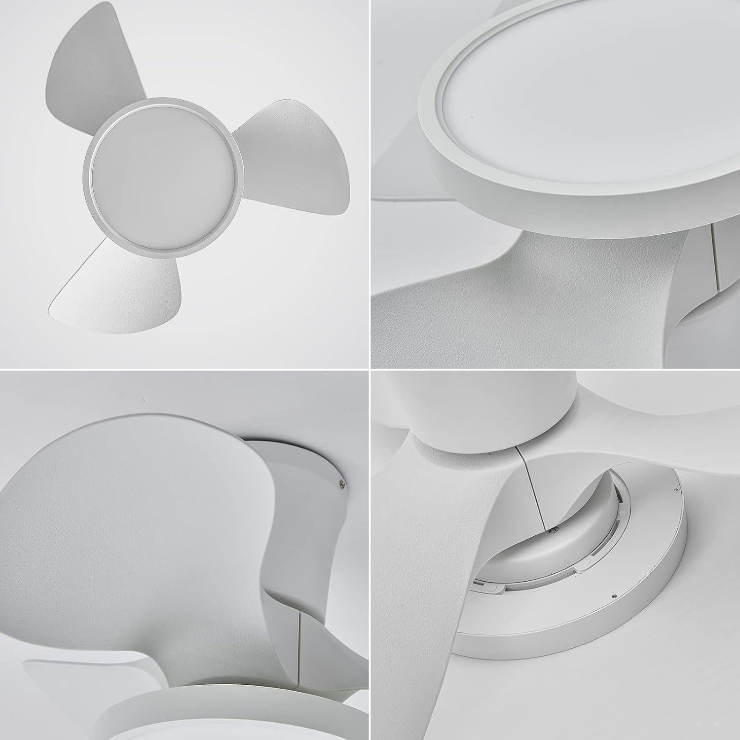 Ventilador de Techo Ocioc 22" Blanco con Luz LED y Control Remoto