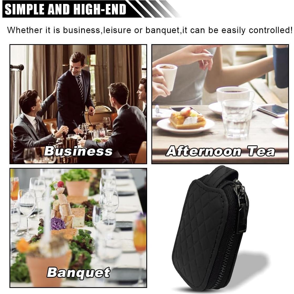 Funda de Llave de Coche LAINLOY de Cuero Negro Universal