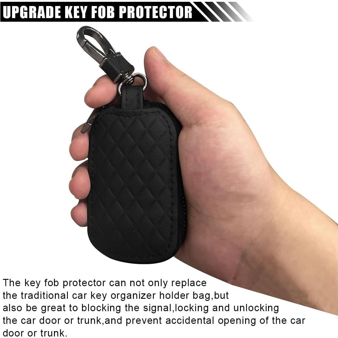 Funda de Llave de Coche LAINLOY de Cuero Negro Universal