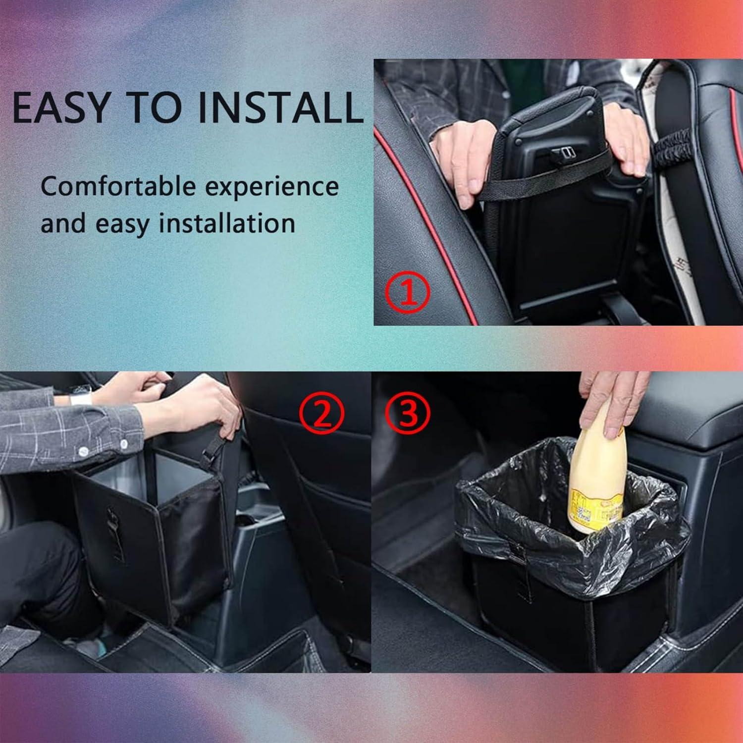 Basurero de Auto Honibaoto Plegable 11L Tela Oxford Negro