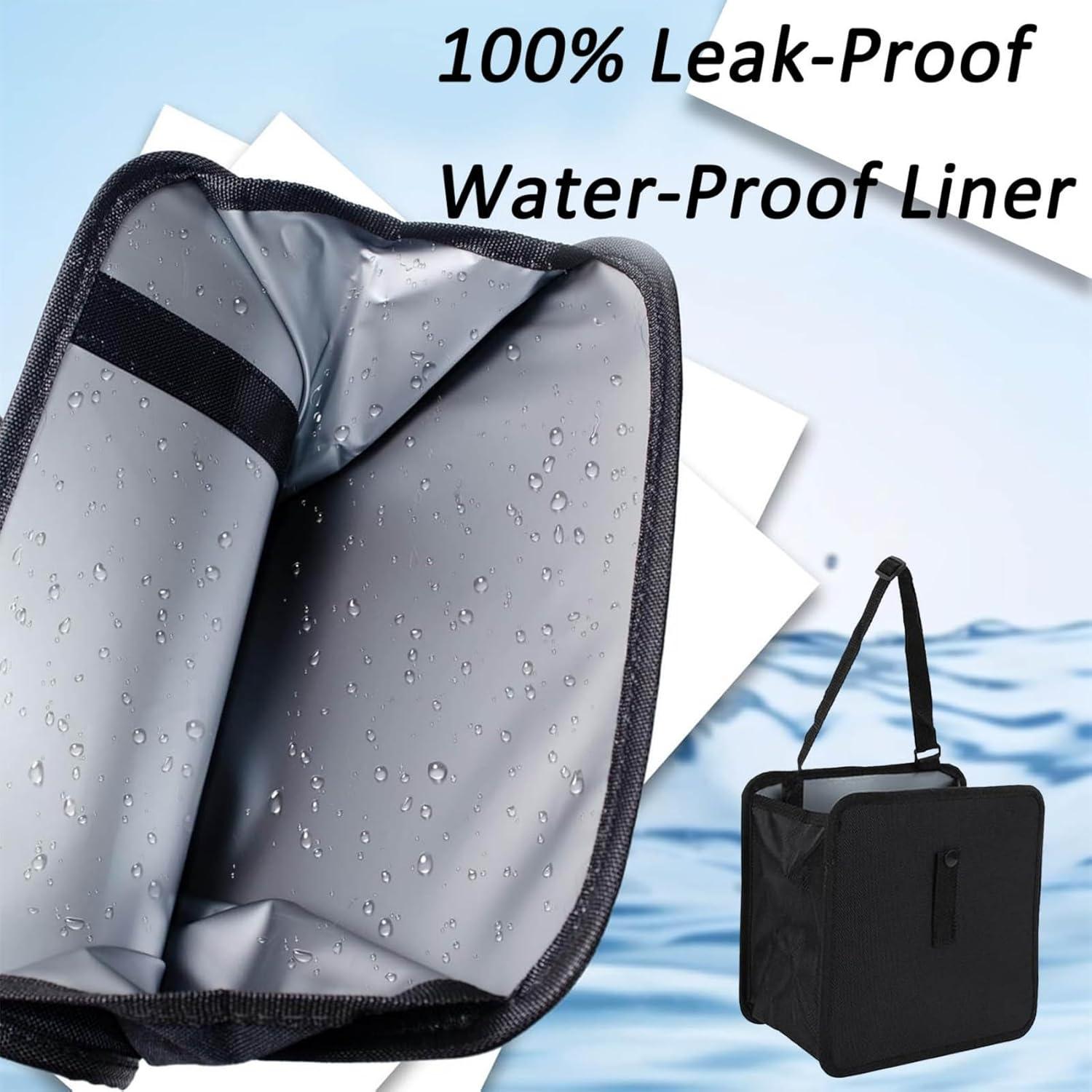 Basurero de Auto Honibaoto Plegable 11L Tela Oxford Negro