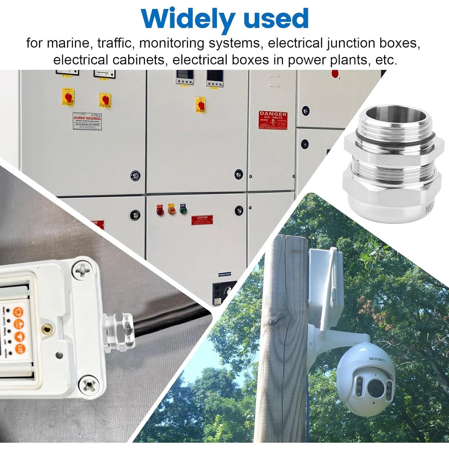 Abrazadera de cable ajustable IP68 QCG 1" acero inoxidable