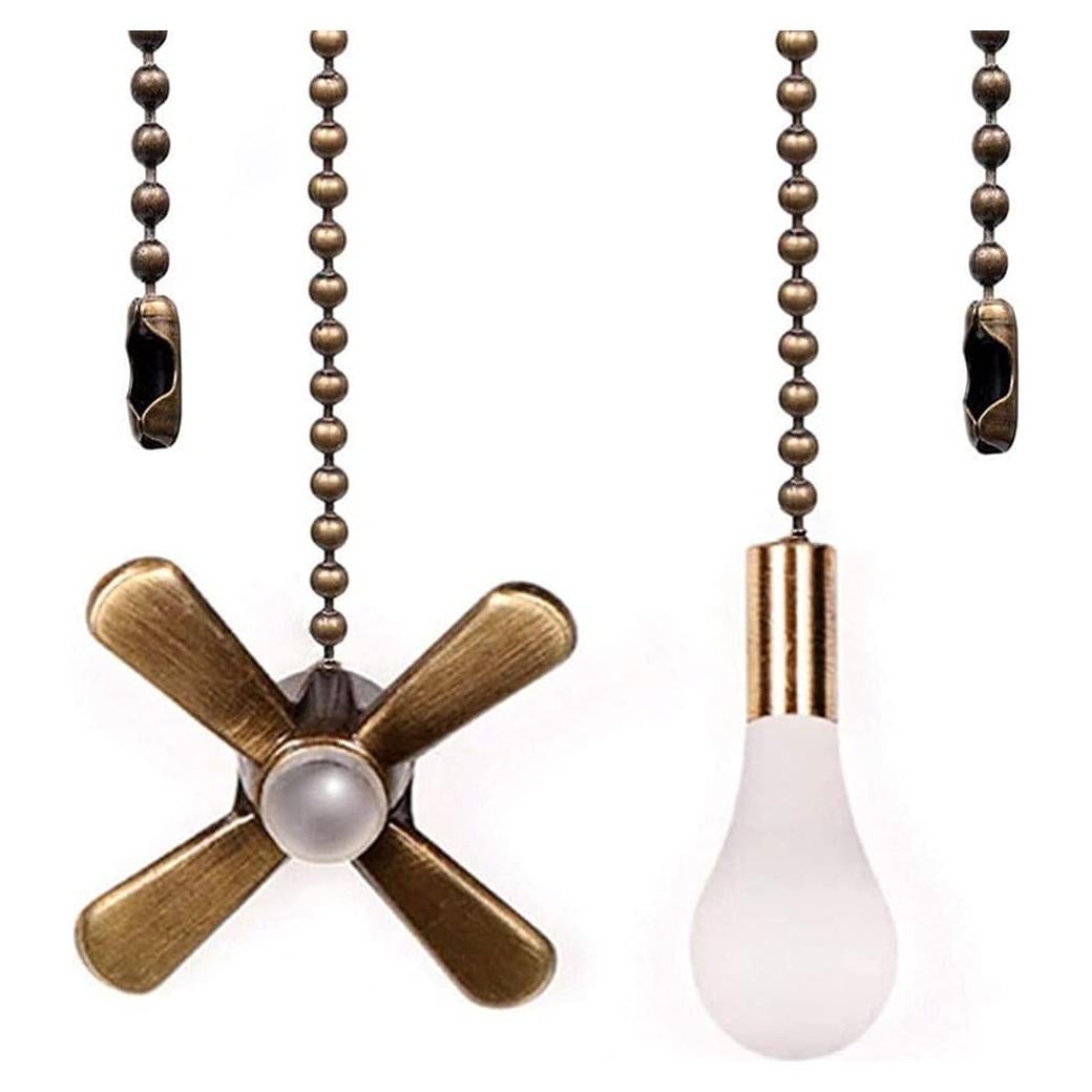 Extensión de Cadena de Tirar para Ventilador de Techo Akahttbn 34.5 cm - 2 Pcs Bronce