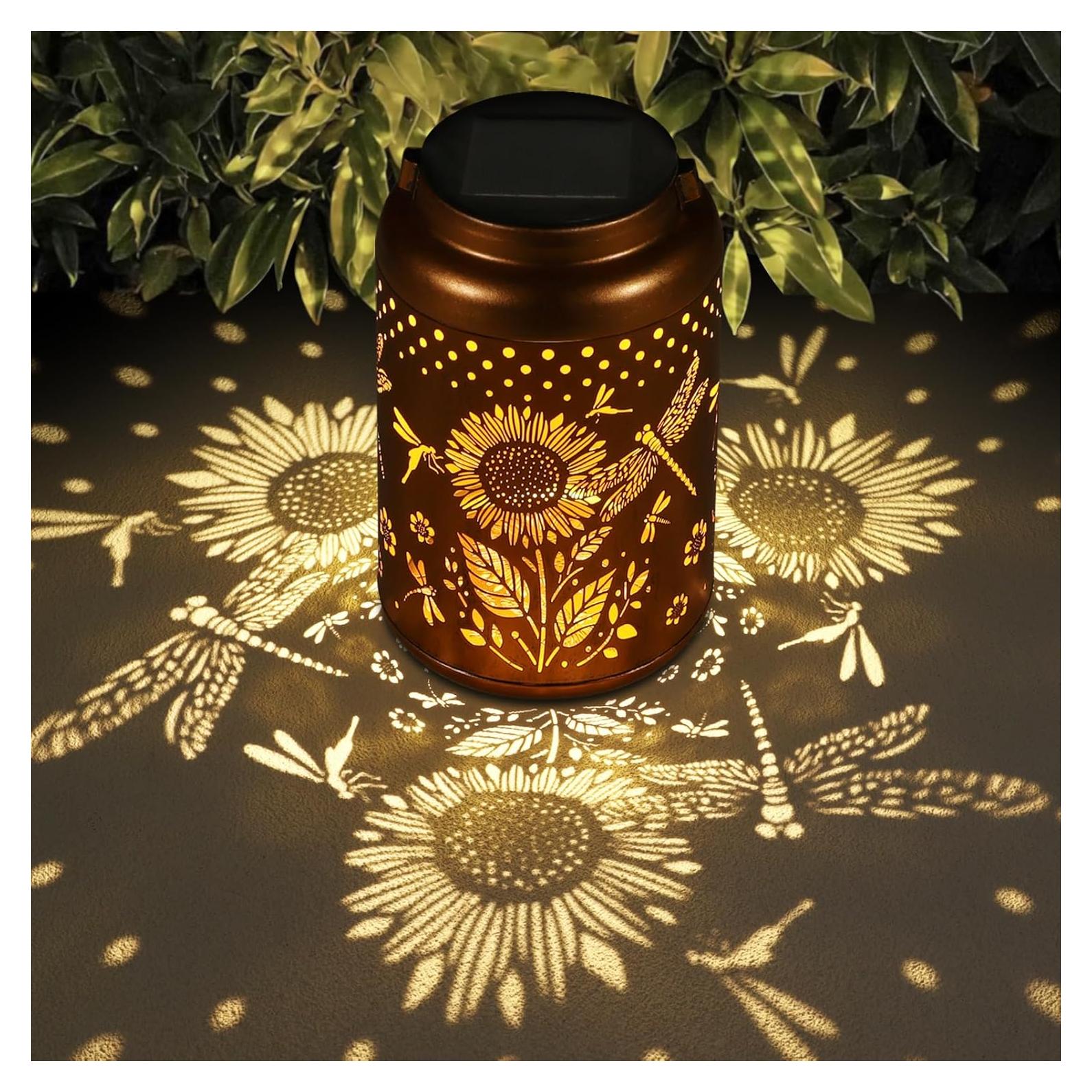 Linterna Solar Decorativa Tepaken IP65 Colibrí y Girasol 18.5cm