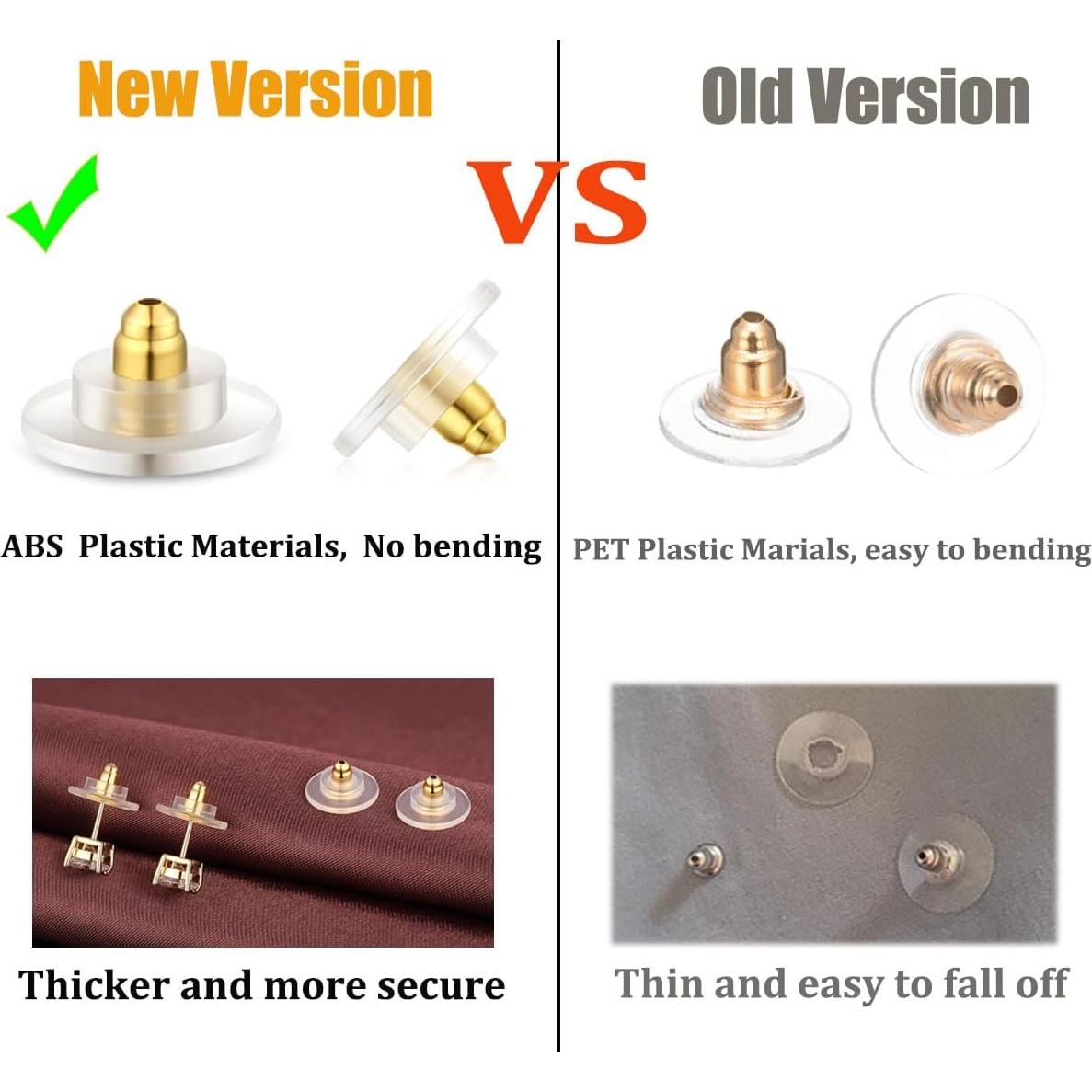 Cierres de Pendientes DELECOE 925 Plata Esterlina Dorado 4pcs