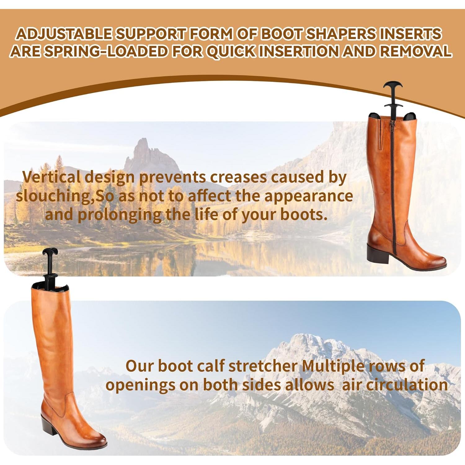 Estiradores de Botas 4 Pairs Ajustables para Mujeres y Hombres