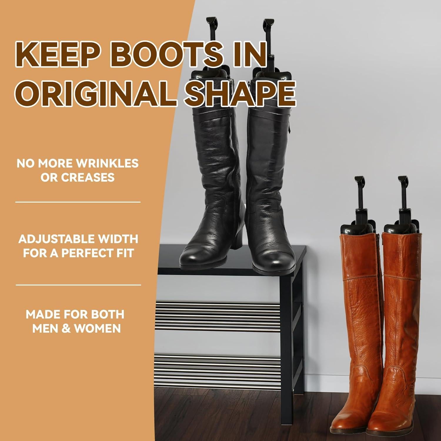 Estiradores de Botas 4 Pairs Ajustables para Mujeres y Hombres