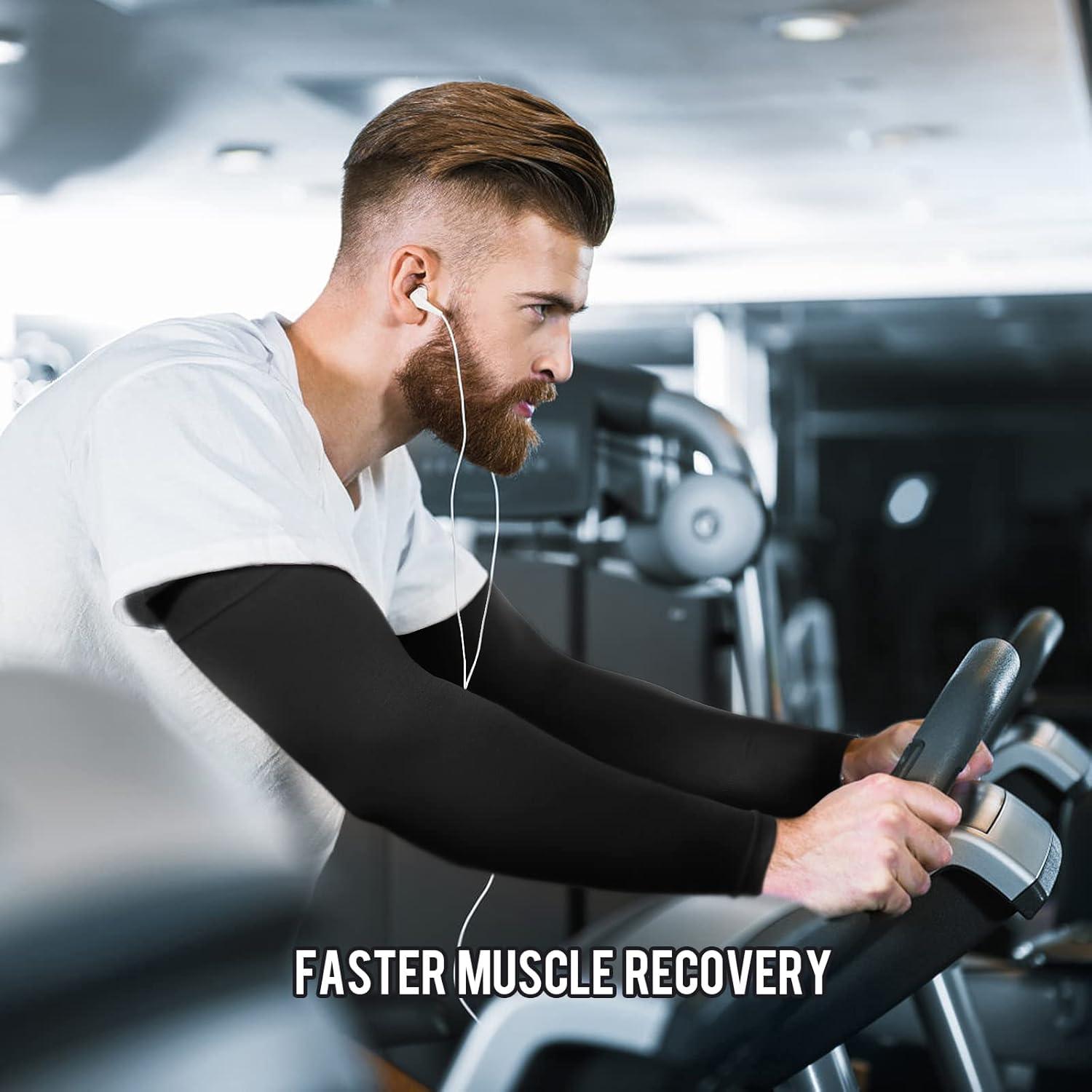 Mangas de brazo GOUNOD UV 50 para hombres y mujeres - 1 par negro