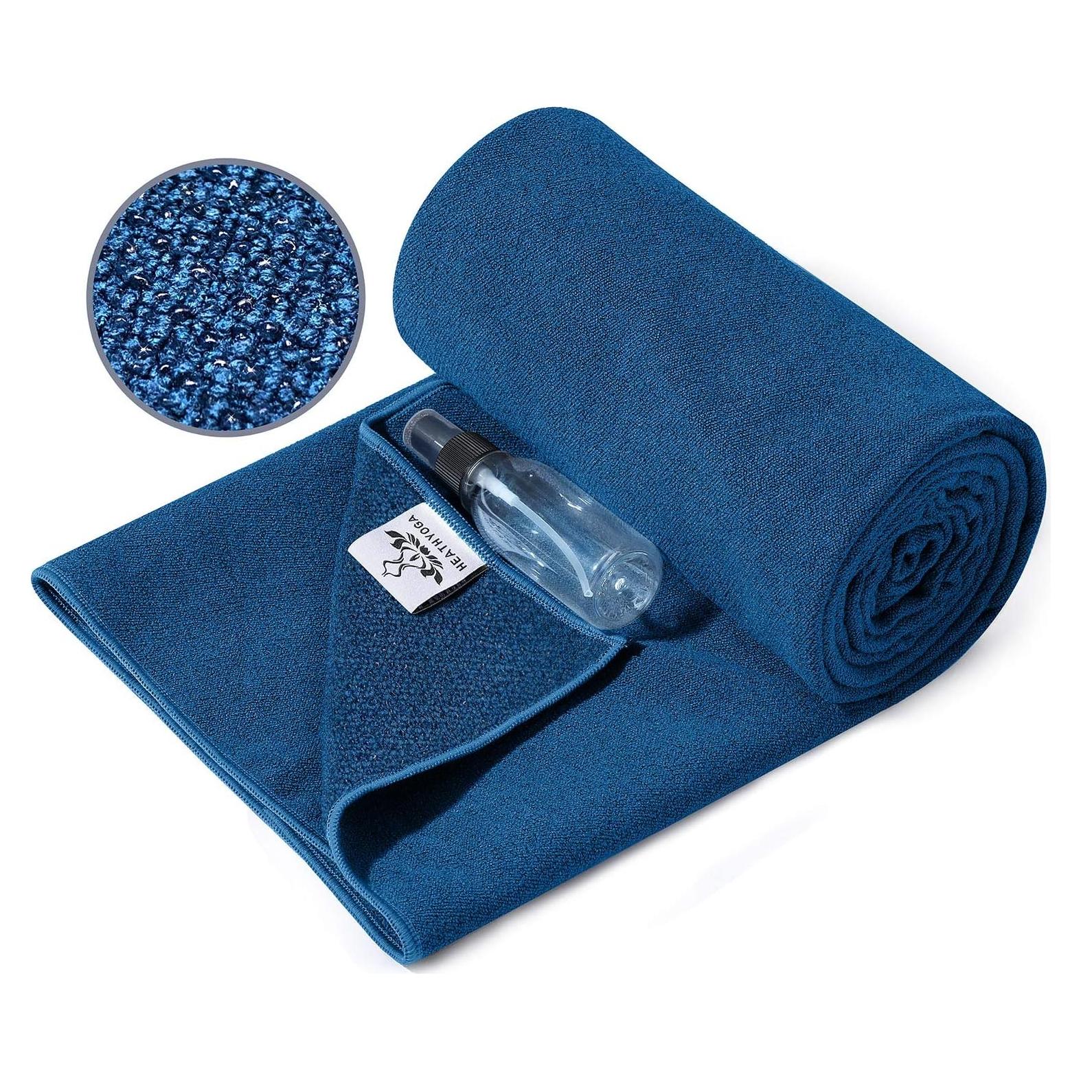 Toalla de Yoga Antideslizante Heathyoga Microfibra 182.88x66.04cm