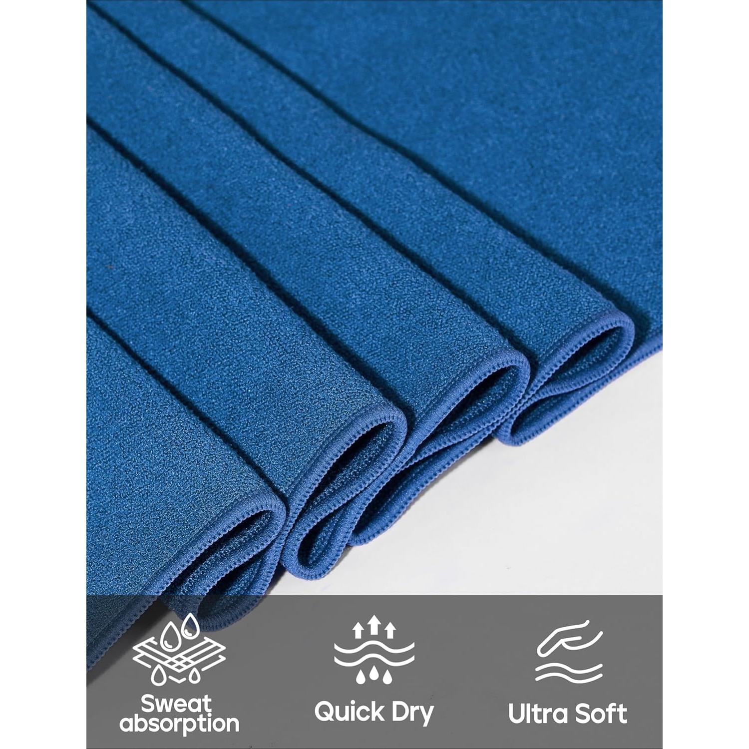 Toalla de Yoga Antideslizante Heathyoga Microfibra 182.88x66.04cm