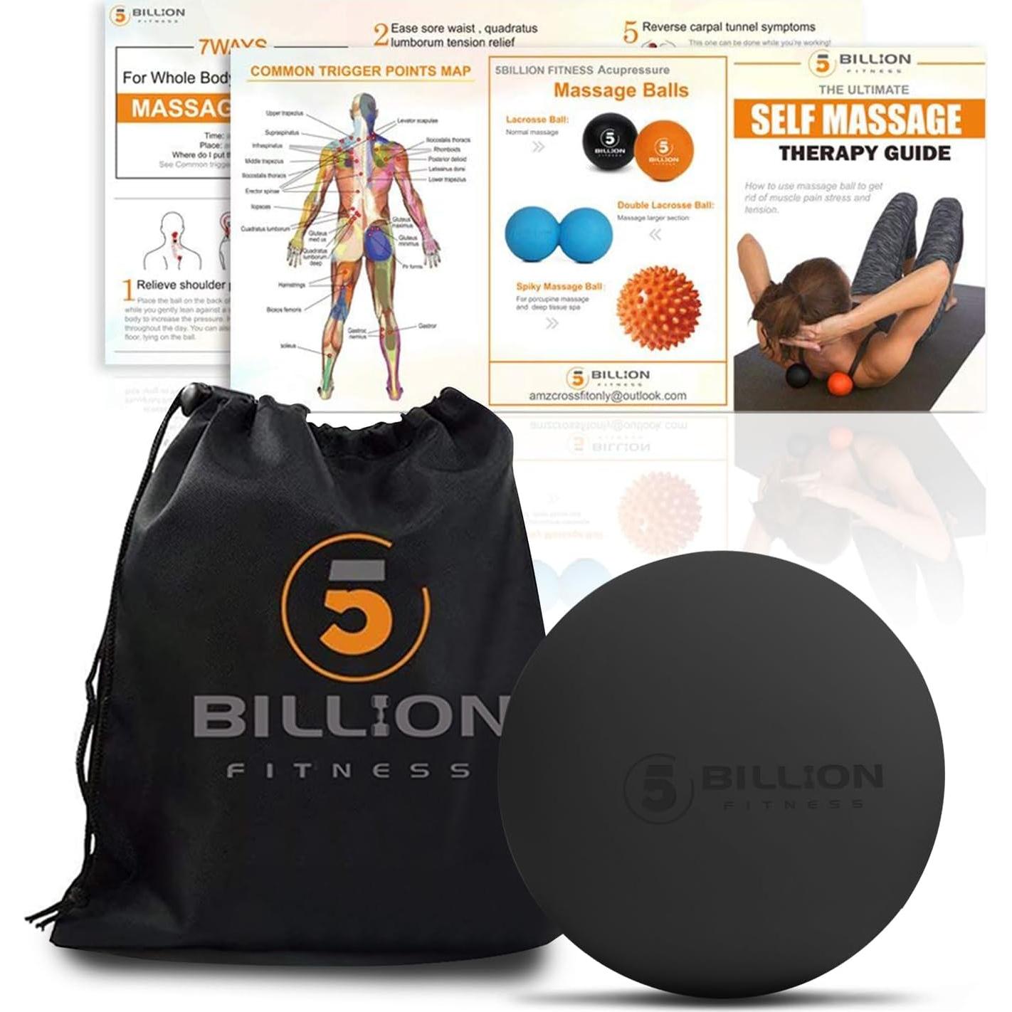 Pelota de Masaje 5BILLION FITNESS para Liberación Miofascial 6.35 cm