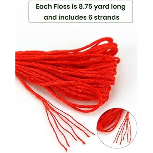 Caydo Hilo de Bordar 100 Colores 8m 12 Bobinas de Poliester