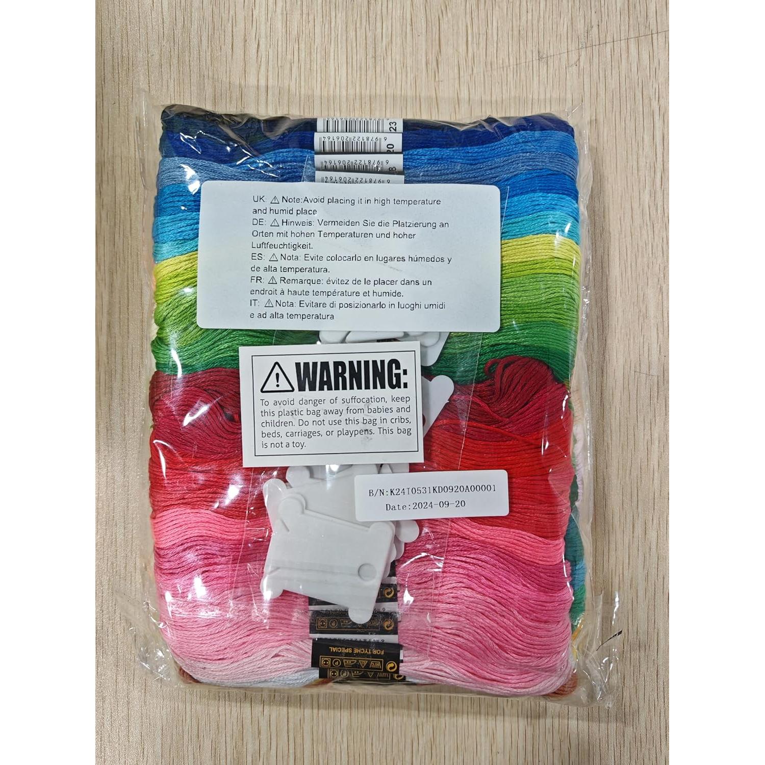 Caydo Hilo de Bordar 100 Colores 8m 12 Bobinas de Poliester