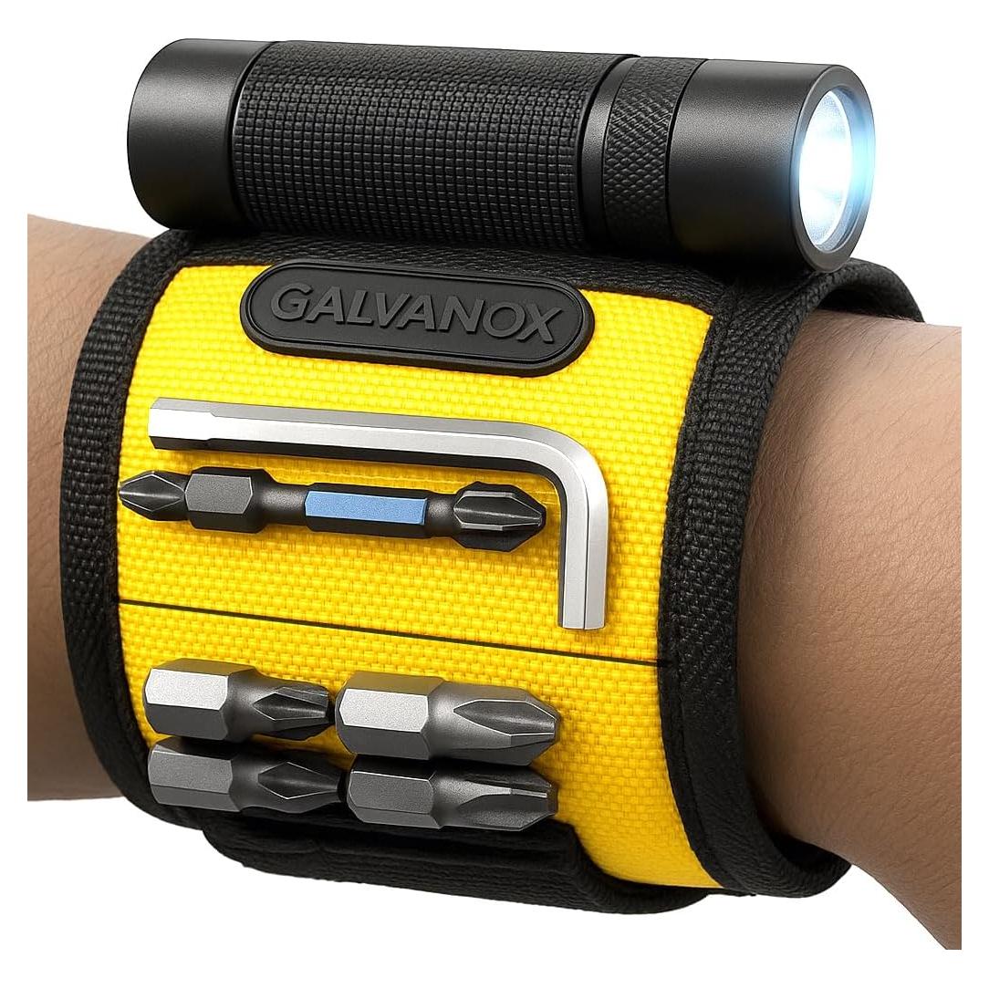 Pulsera Magnética Galvanox con Luz LED Manos Libres Amarillo