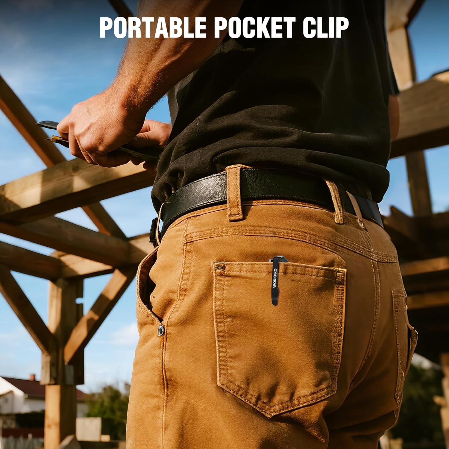 Cuchillo Utility Plegable WORKPRO G10 3 Paquetes 8.26 cm