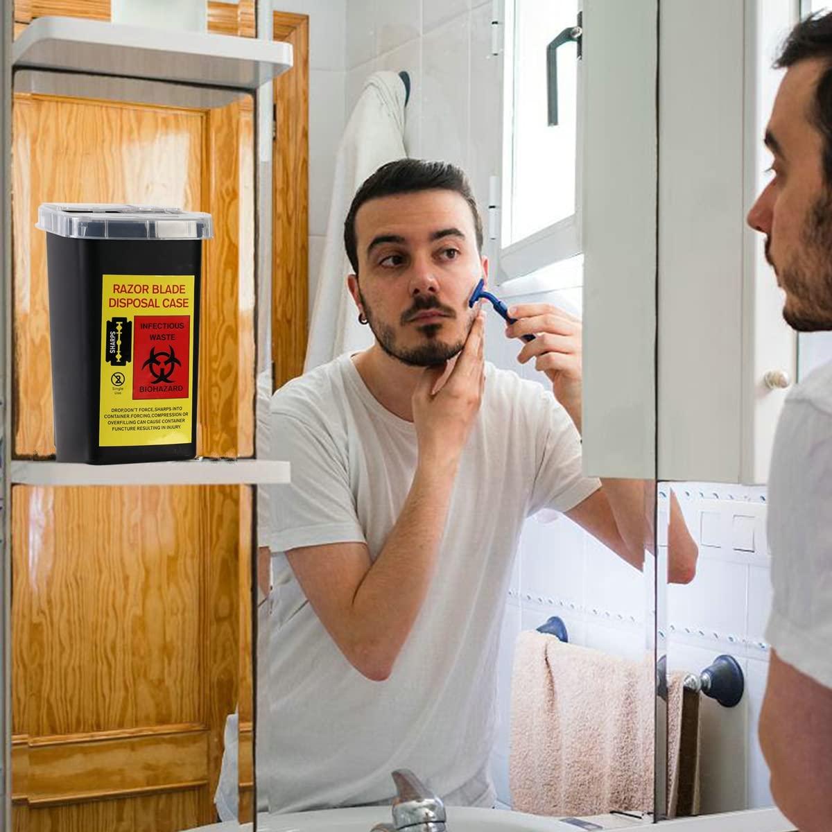 Dispensador de Cuchillas TEONEI Negro 9.7x9.7x15.6cm