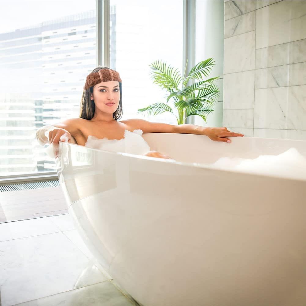 Paquete de 4 diademas de microfibra IAXSEE para cuidado facial