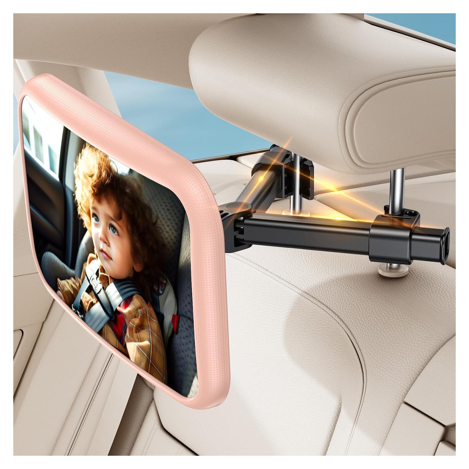 Espejo de Coche para Bebé Mirrorsafe BBJ-02 Rosa Irrompible