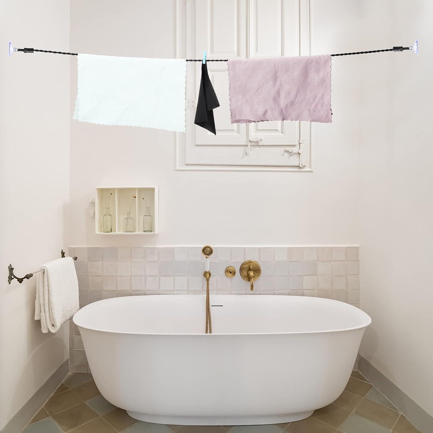 Cuerda de Ropa de Viaje Boao Retráctil 4.88m con Ganchos