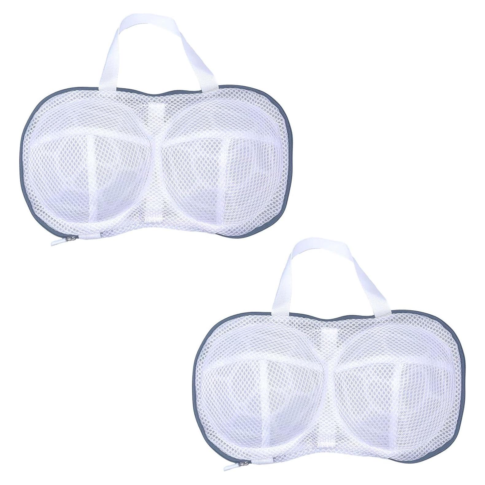 Bolsas de Lavado de Sujetadores Bituinra 2PCS Malla 3D Gris
