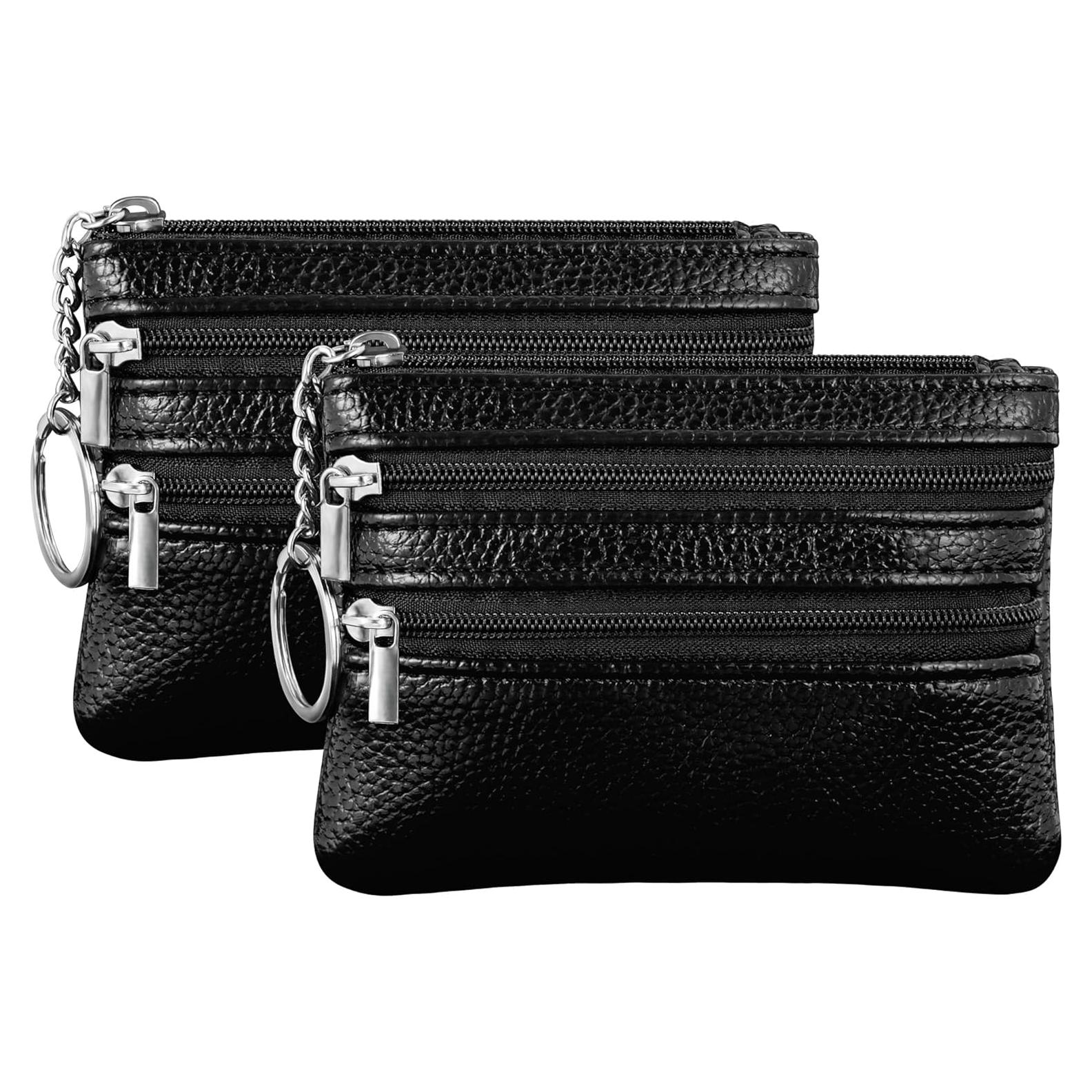 Monedero Compacto Chelmon 2 Pack Negro para Hombres y Mujeres