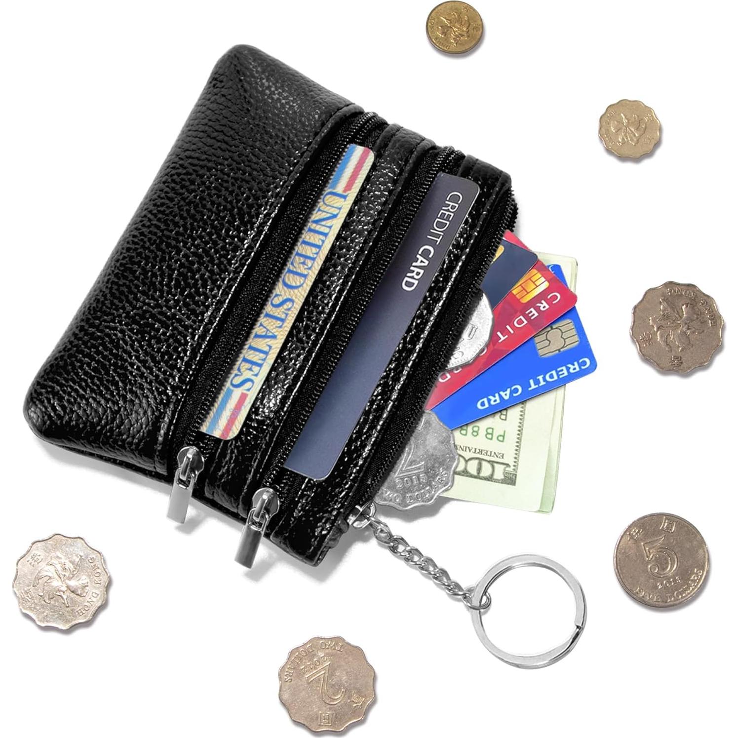 Monedero Compacto Chelmon 2 Pack Negro para Hombres y Mujeres