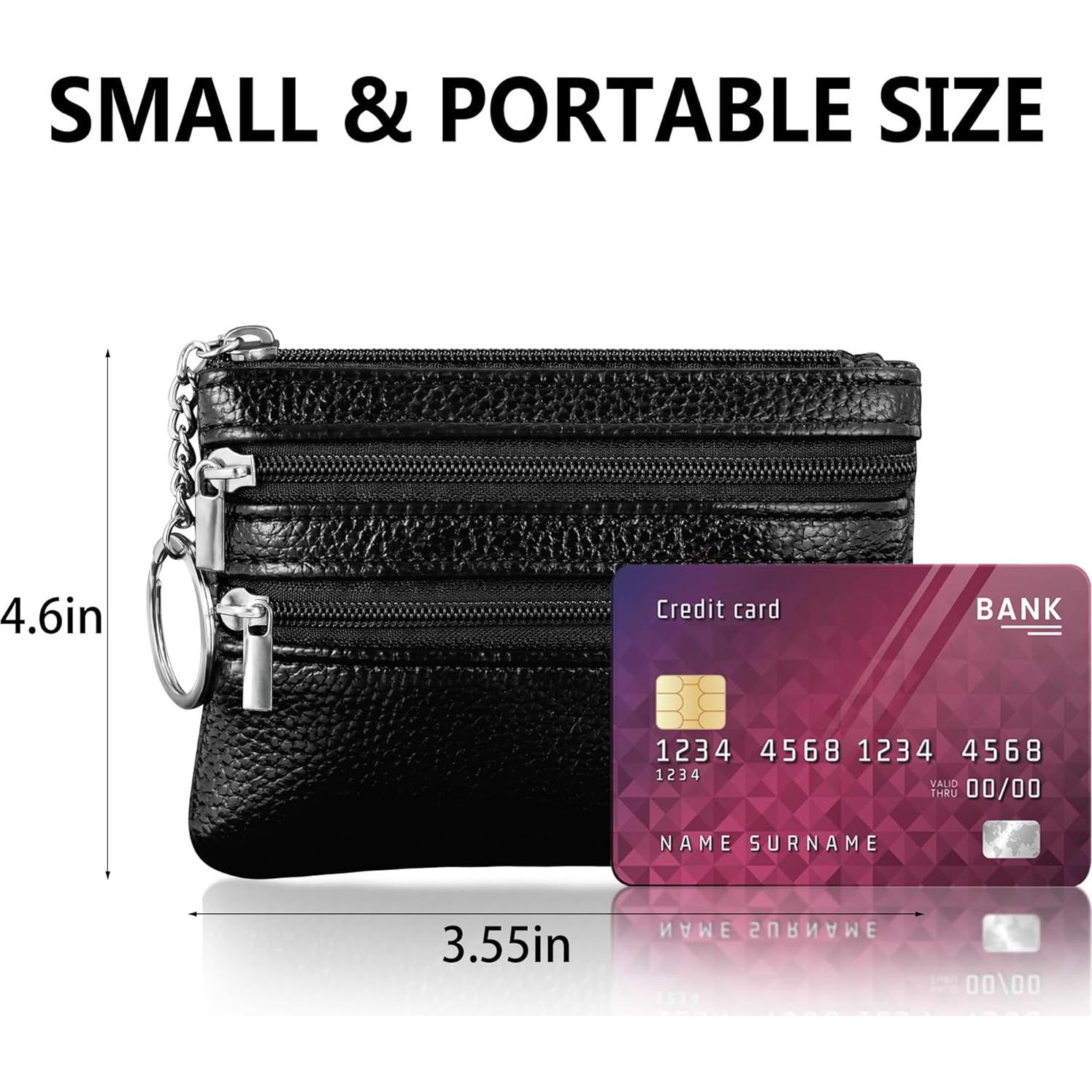 Monedero Compacto Chelmon 2 Pack Negro para Hombres y Mujeres