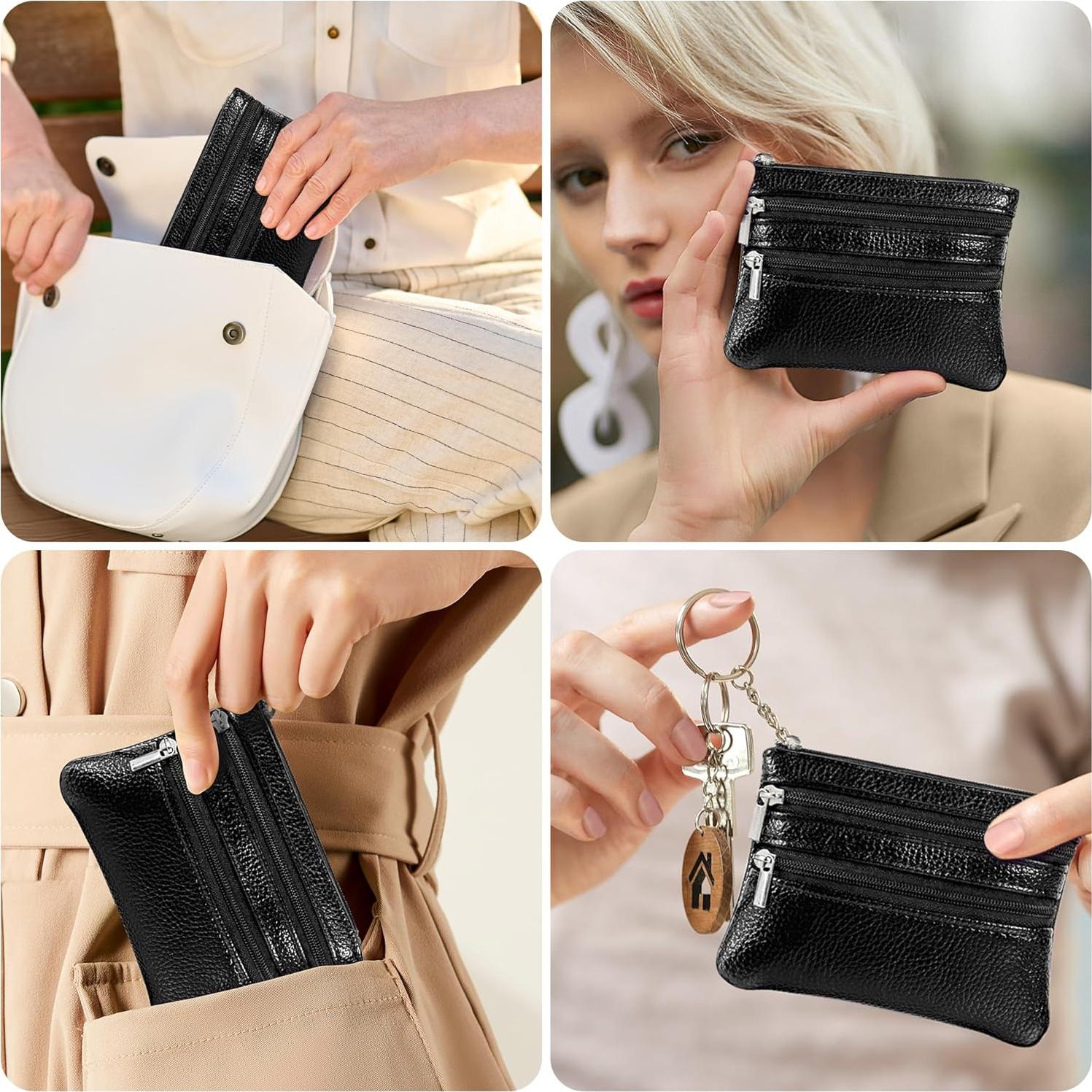 Monedero Compacto Chelmon 2 Pack Negro para Hombres y Mujeres