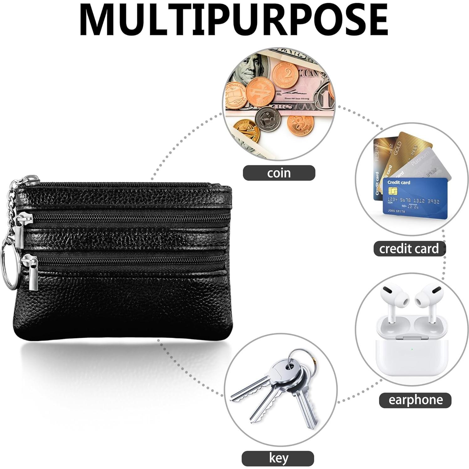 Monedero Compacto Chelmon 2 Pack Negro para Hombres y Mujeres