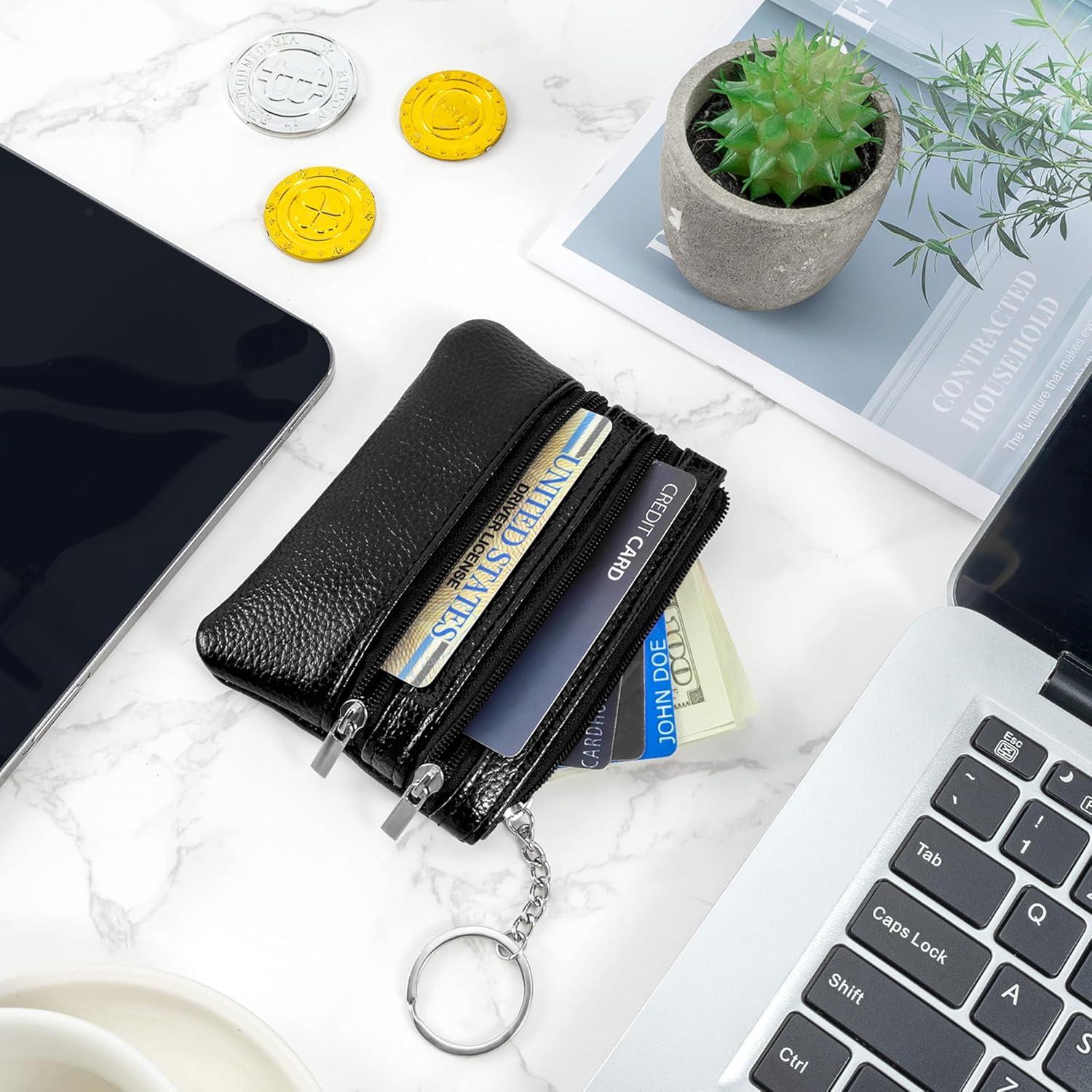 Monedero Compacto Chelmon 2 Pack Negro para Hombres y Mujeres