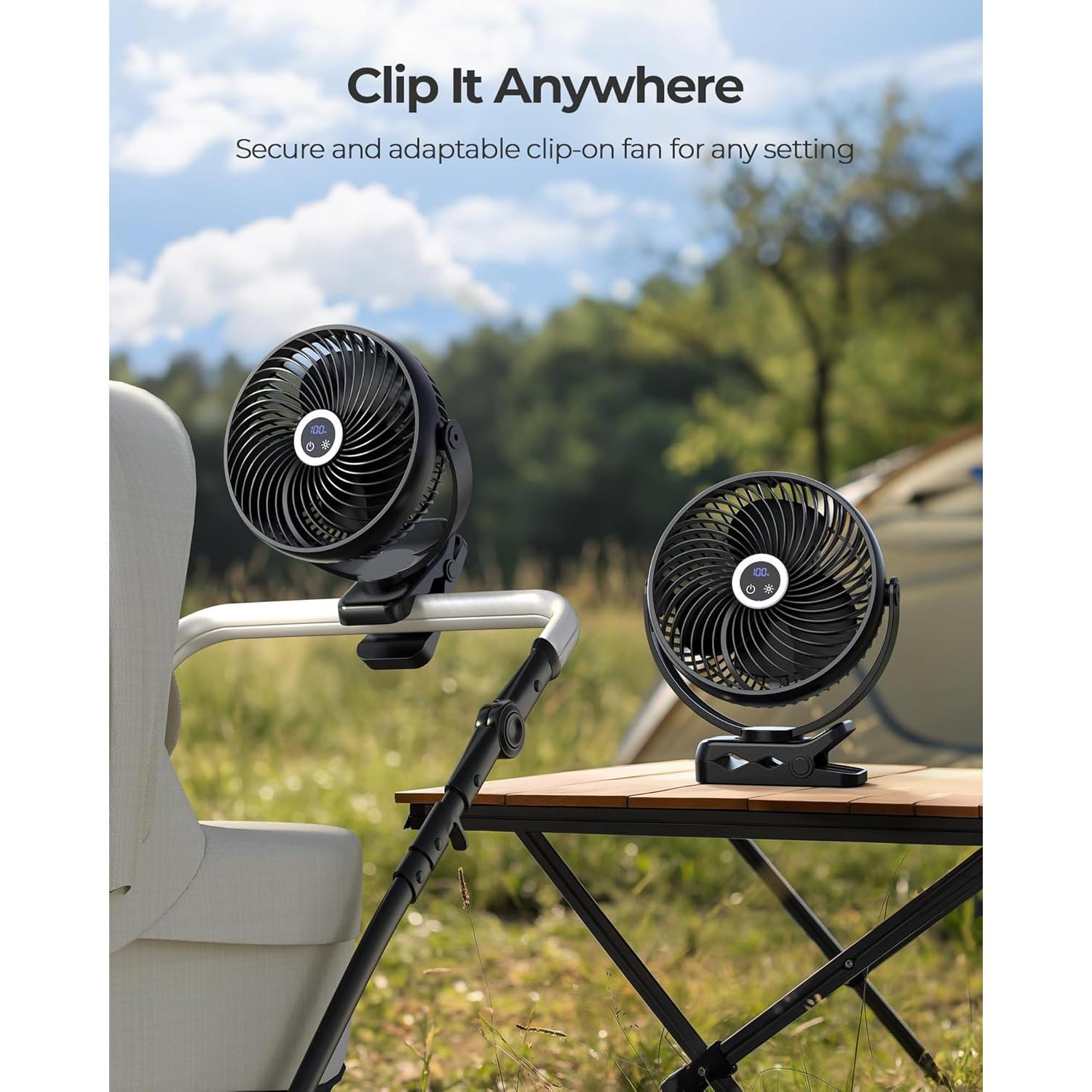 Ventilador Portátil Koonie WH501 10000mAh con Linterna LED