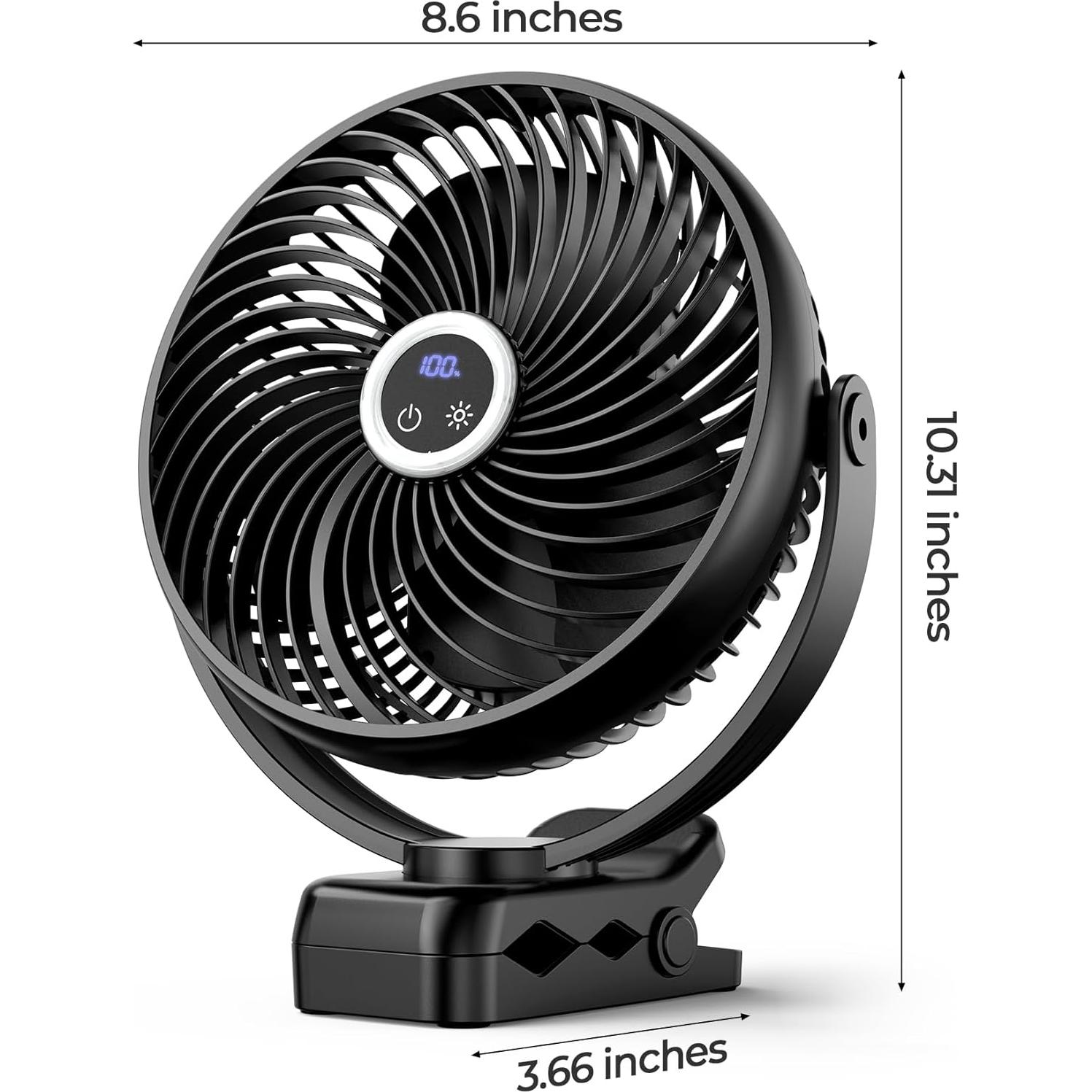 Ventilador Portátil Koonie WH501 10000mAh con Linterna LED