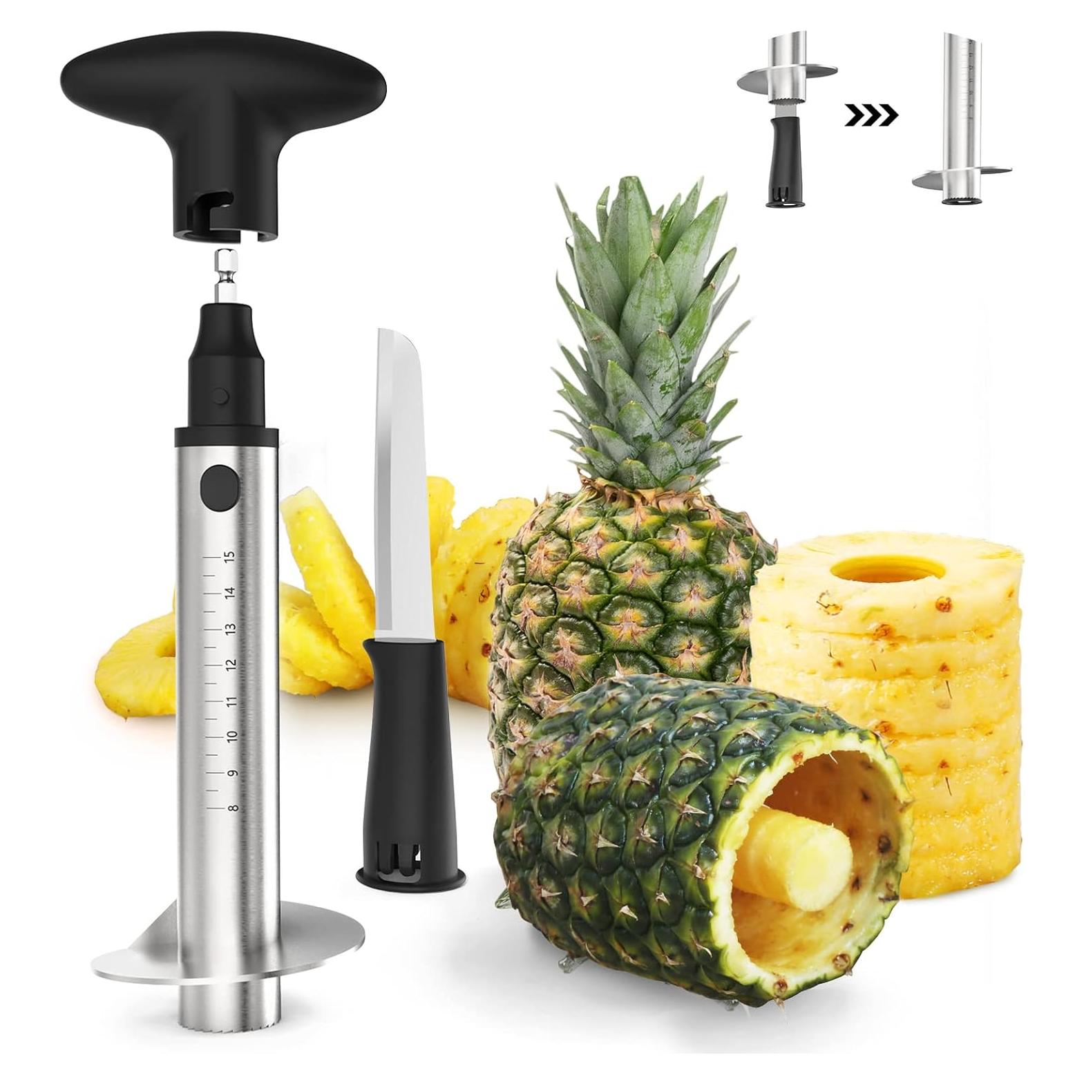 Cortador de Piña Newness Eléctrico y Manual Acero Inoxidable