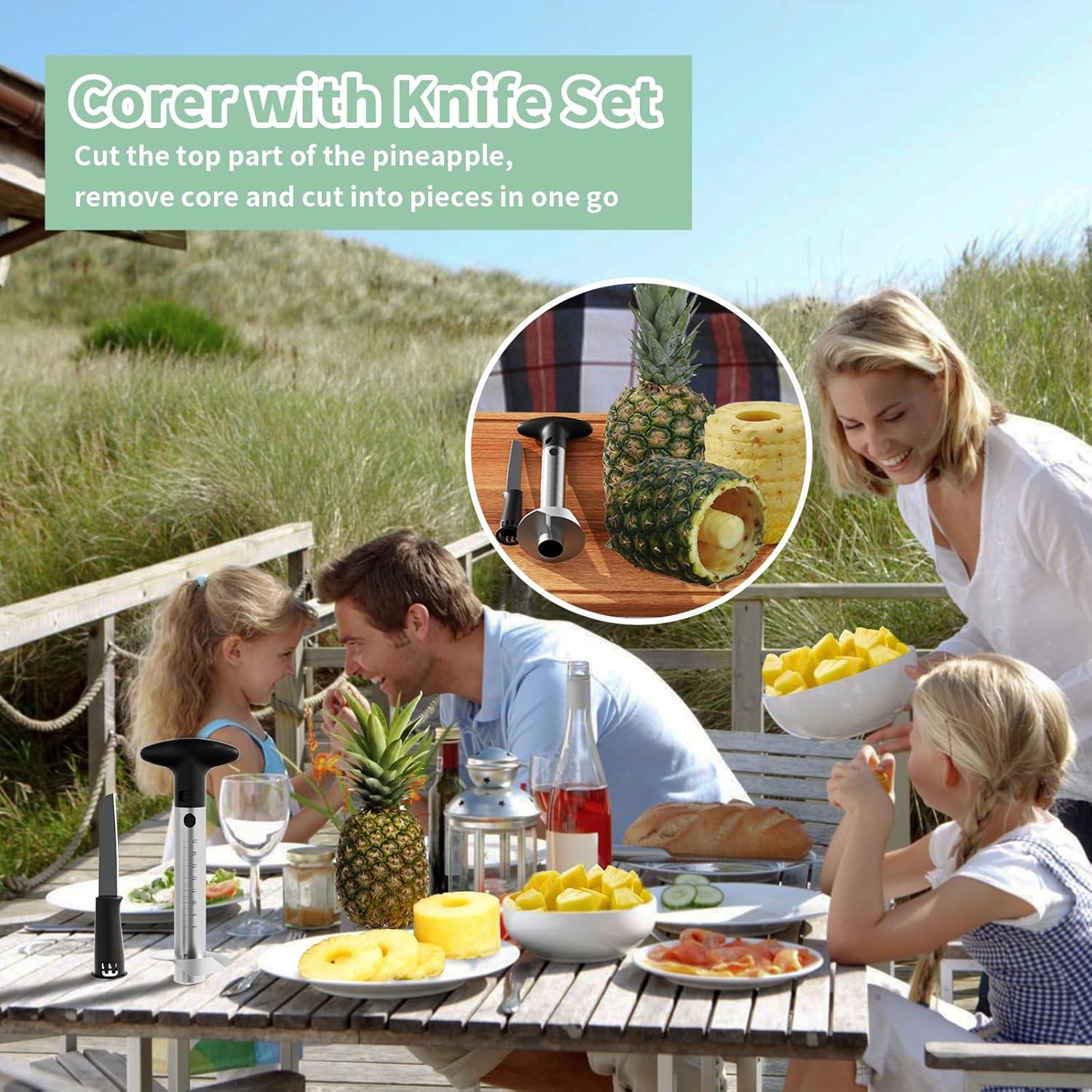 Cortador de Piña Newness Eléctrico y Manual Acero Inoxidable