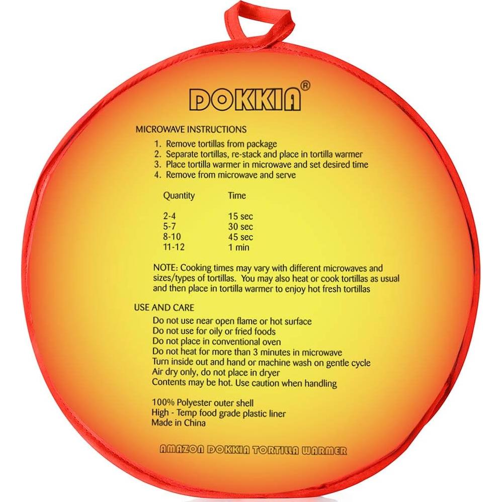 Calentador de Tortillas DOKKIA 30.48 cm Bolsa Aislante Microondas