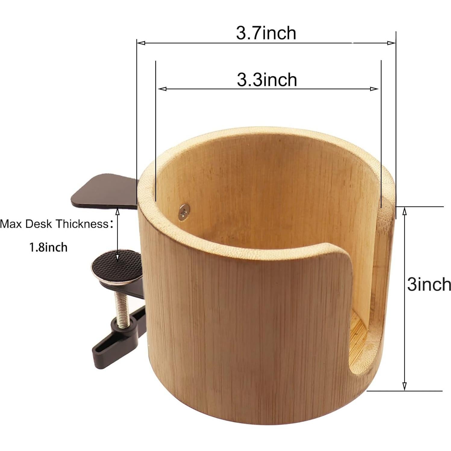 Soporte para Taza Antideslizante Tirifer - 1 Paquete de Bambú