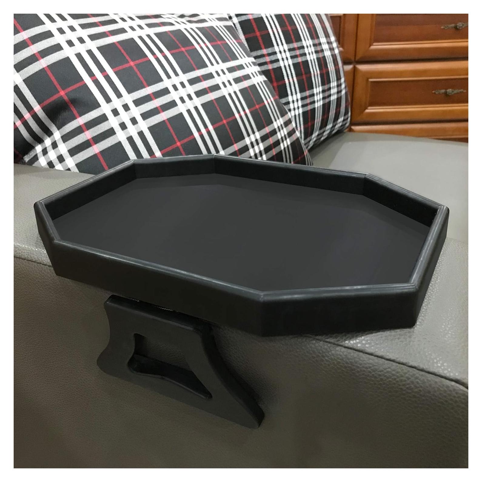Mesa Lateral Clip-On Forzaddik para Sofá Negro, 30.99x22.86 cm