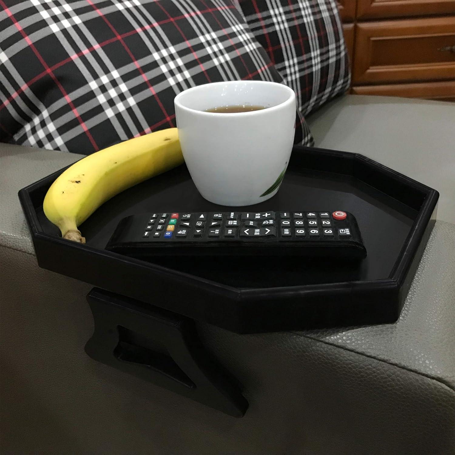 Mesa Lateral Clip-On Forzaddik para Sofá Negro, 30.99x22.86 cm