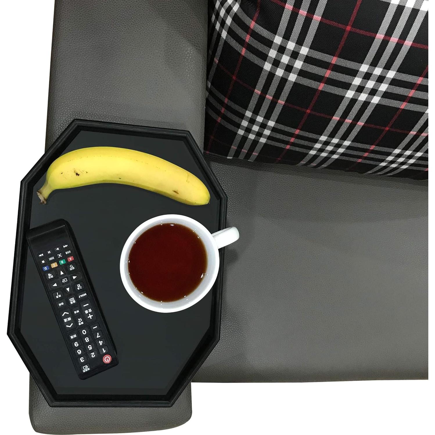 Mesa Lateral Clip-On Forzaddik para Sofá Negro, 30.99x22.86 cm