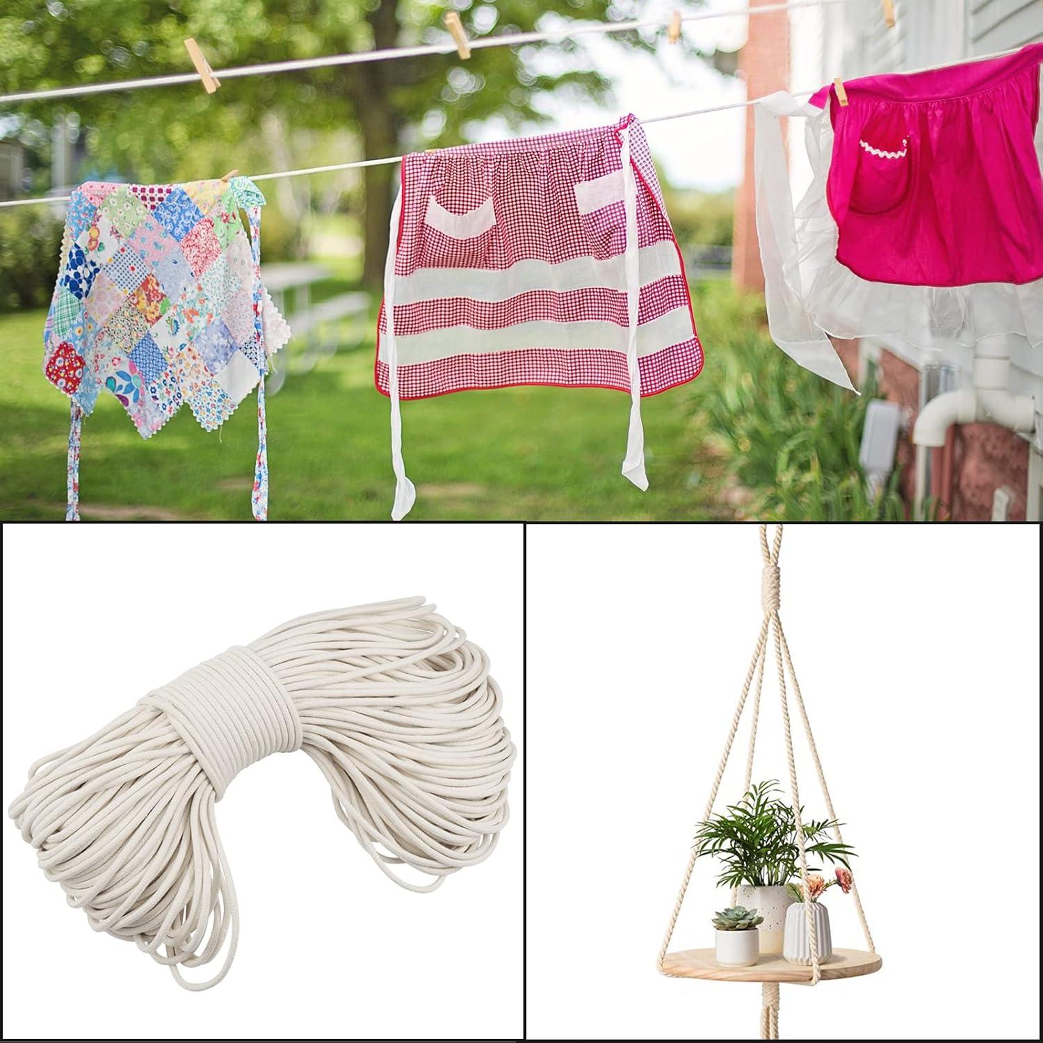 Cuerda de Algodón Natural JOIKIT 50m 6mm Trenzada Multiusos