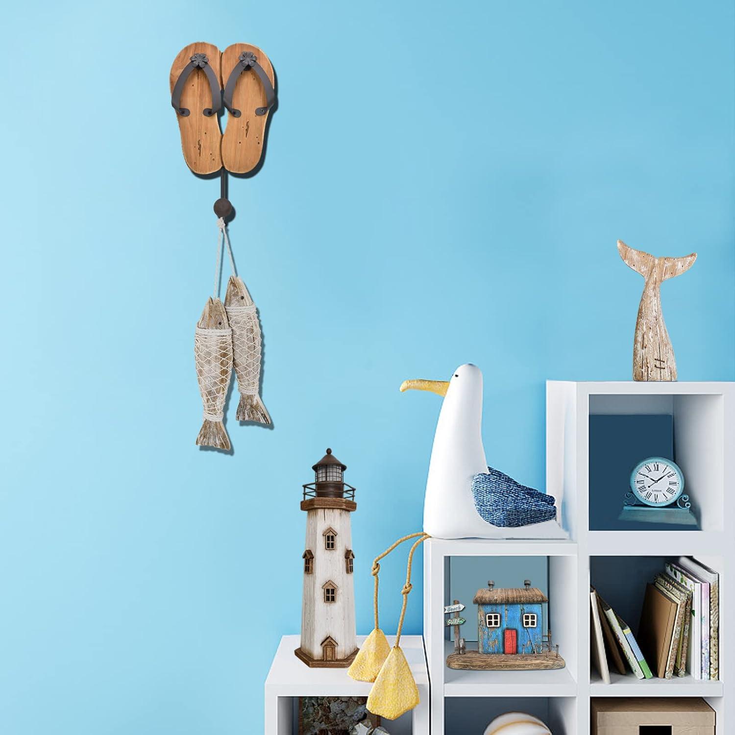 Gancho de Pared Náutico Aecipl en Madera Clara para Toallas