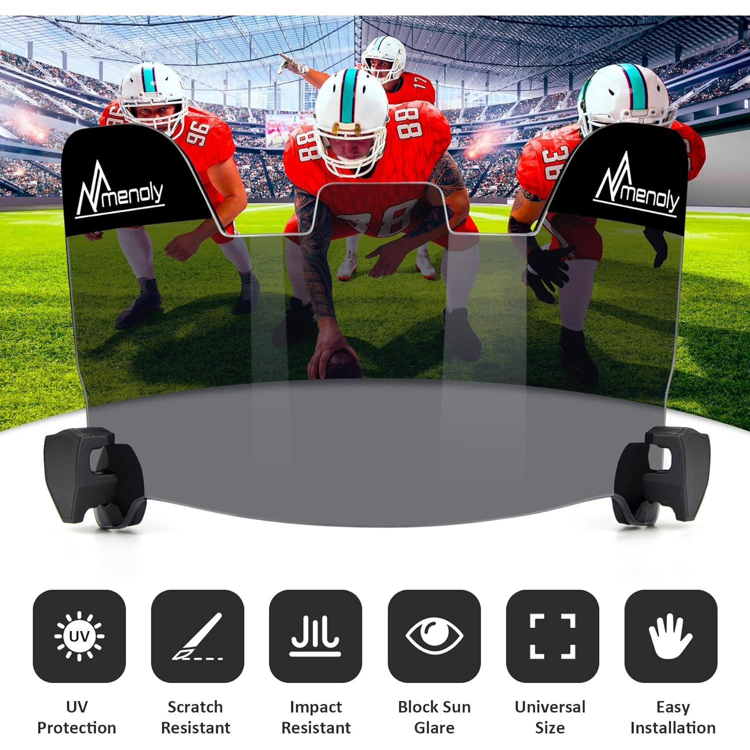 Visera de Fútbol MENOLY BDF092C, Policarbonato, UV y Rayones